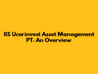 IIS Ucorinvest Asset Management PT: An Overview